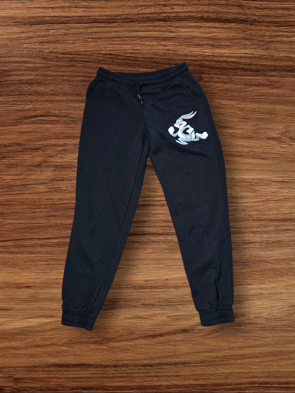 Looney Tunes Black Bugs Bunny Joggers Sweatpants